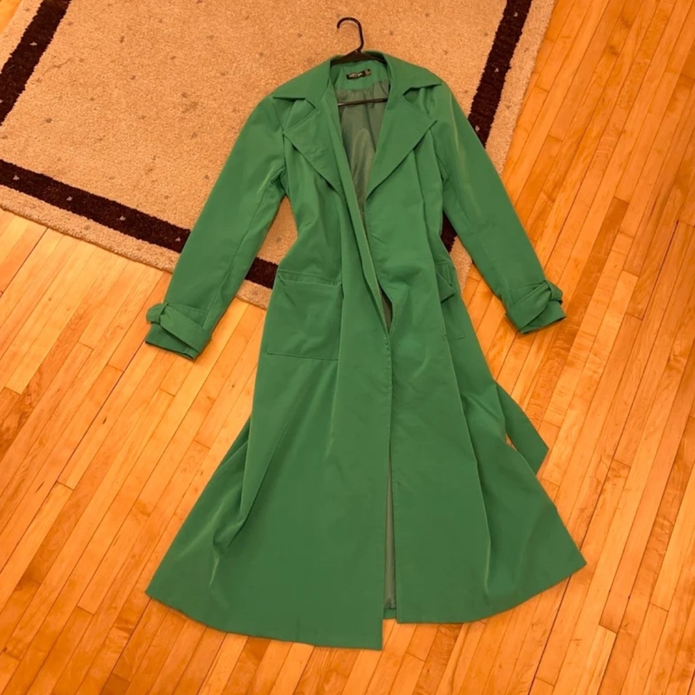 Nasty Gal Emerald Green Trench Coat